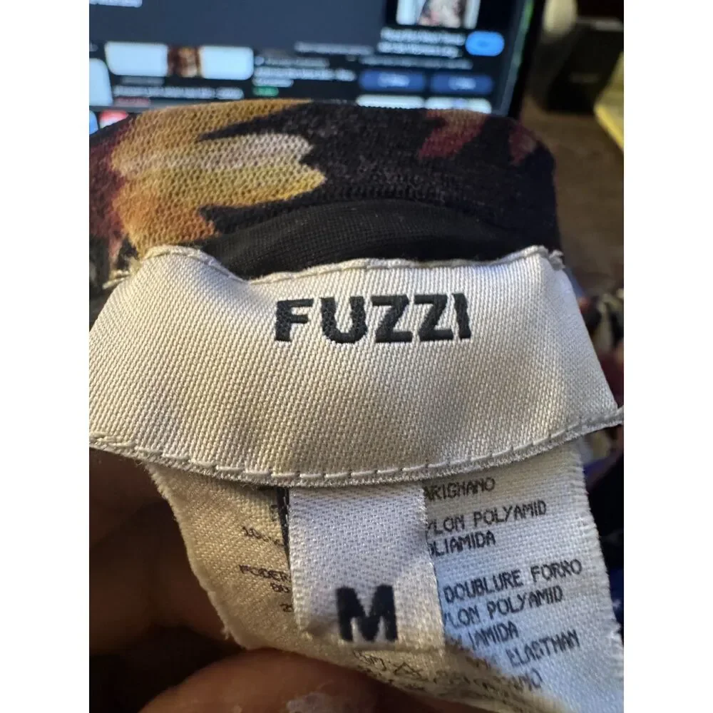 Fuzzi Italy Mesh Asymmetrical Skirt Floral Baroque Art To Wear Whimsigoth Y2K M